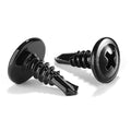#8 x 1/2" Sheet Metal Screws 500PCS 410 Stainless Steel Truss Head Fast Self Tapping Screws Black Oxide by SG TZH - color: Black, size: #8 x 1/2"