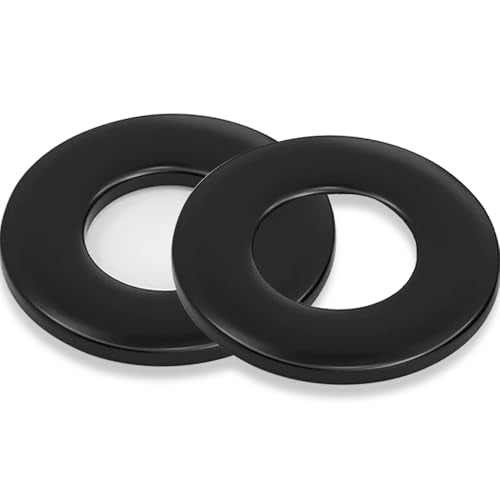 1/4" Black Flat Washers 50 Pack Made of 18-8 (304) Stainless Steel Metal Washers for Screws - color: Black, size: 1/4"