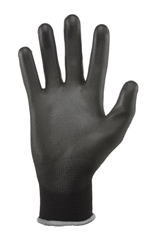 GORILLA GRIP Work Gloves, XLarge, 15 Pair, Black and Gray
