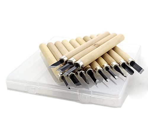 Wood Carving Knife Set, 12 Pcs Carving Tools for DIY Sculpture Beginners