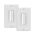 TOPGREENER 1-Gang Bristled Brush Pass-Through Wall Plate, 2-Pack - size: 1-Gang (4.50" x 2.75")