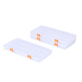 3 Pack 24 Grids Clear Plastic Storage Box with Dividers, Transparent Organizer Container Case for Small Parts, Bead, Button, Jewelry, Diamond, Craft Supplies,Sewing Kit, DIY Accessories - size: 24 Grids