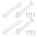 uxcell 4 Pcs Cabinet Knobs, 96mm Plastic Cute Dresser Pulls Cartoon Soft Rubber Drawer Handle Pulls with Screws for Bedroom Cupboard Closets Bookcase Kitchen, Strip, White