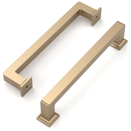 Amerdeco 10 Pack Champagne Bronze Cabinet Pulls 5 Inch(128MM) Hole Centers Kitchen Cabinet Handles Cabinet Hardware Kitchen Handles for Cabinets Cupboard Handles Drawer Pulls ZH0019 - color: Champagne Bronze, size: 5" Hole Center