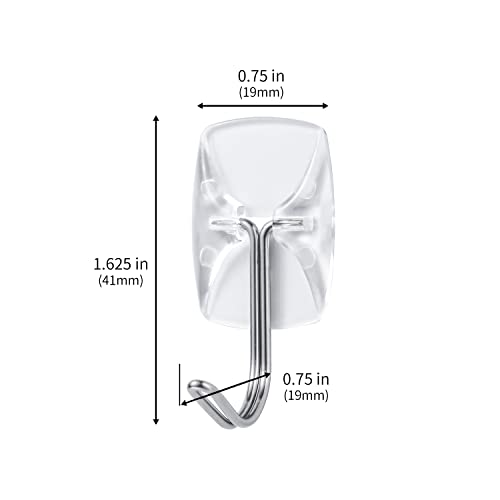 MOVELYST Clear Wall Hooks for Hanging, 30 Hooks+40 Strips, Value Pack (S) - size: Small, style: Clear-30+40