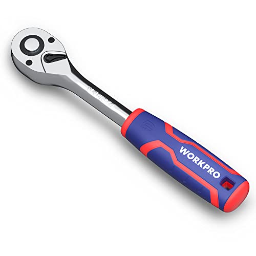 WORKPRO 1/2" Drive Ratchet Wrench, 72-Tooth Reversible - size: 1/2"