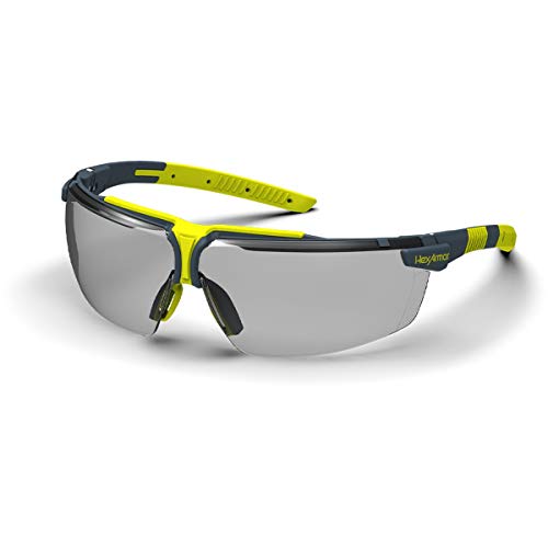 HexArmor VS300 Safety Glasses with Adjustable Side Arms Z87+ for Men and Women - color: Slim Fit Grey 23% / Anti Fog Anti Scratch
