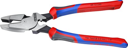 KNIPEX Tools 09 12 240 9.5-Inch Ultra-High Leverage Lineman's Pliers with Fish Tape Puller and Crimper