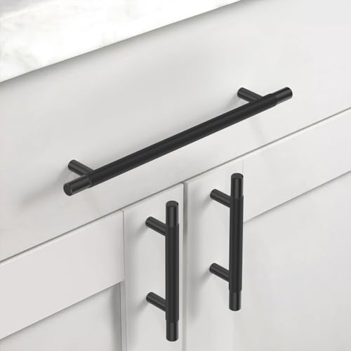 Asidrama 10 Pack 7.5 Inch(192mm) Matte Black Knurled Kitchen Cabinet Handles, Cabinet Pulls Kitchen Cabinet Hardware for Cupboard Drawer Pulls - color: Matte Black, size: 7.5" Hole Center