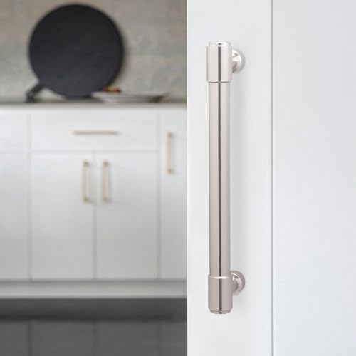 10 Pack 5 Inch(128mm) Kitchen Cabinet Handles Brushed Satin Nickel Cabinet Pulls Alloy Drawer Pulls Solid Cabinet Hardware - color: Brushed Satin Nickel, size: 5'' Hole Center(128mm)