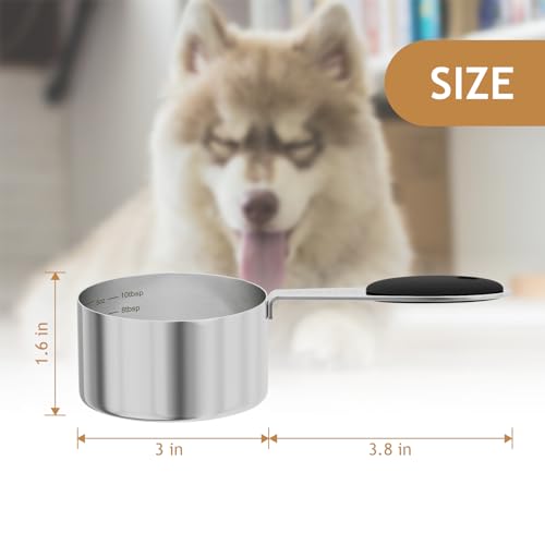 1PCS 3/4CUP(177ml) Dog Cat Food Scoop, Measuring Cup with Inner Scale - size: 3/4 cup