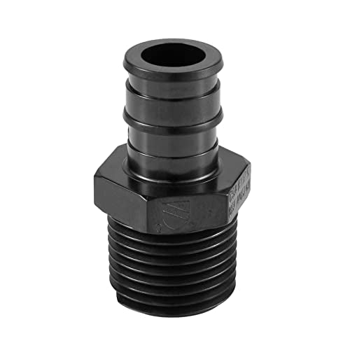 10 PCS EFIELD Pex-A Poly PPSU Expansion Fitting 1/2"x1/2"Male NPT Adapter - size: 1/2" x 1/2" (PPSU, Pack of 10)