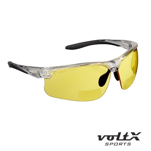 voltX ULTIMATE SPORTS Yellow Bifocal Reading Safety Glasses +3.0 Dioptre - color: Clear Frame/Yellow Lens, size: +3.0 Dioptre
