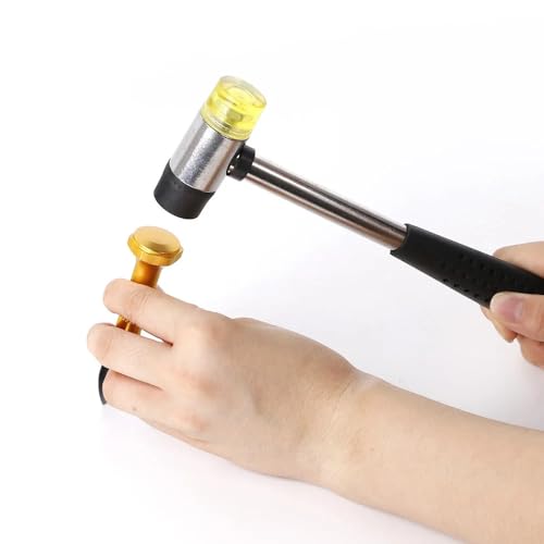 LadyRosian 10PCS Car Paintless Dent Repair Tools Rubber Hammer Tap Down Kits with 9 Different Shaped Rubber Heads for Car Hail Damage Repair - color: Tool a
