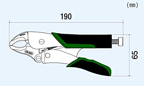 ENGINEER PZ-65 Screw Removal Locking Pliers, 7.5" - size: 185 mm