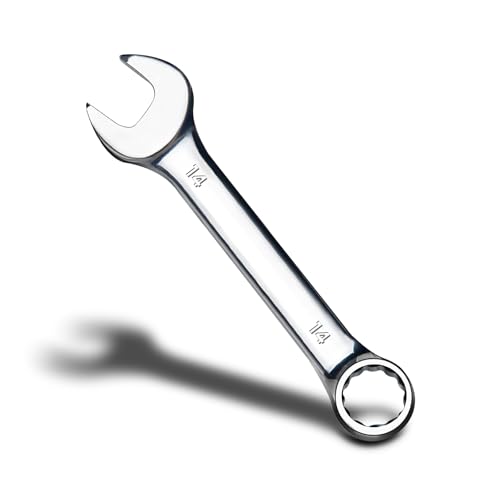 zhax 14mm Metric Stubby Combination Wrench, 12 Point Box End, 15 Degree Offset Design, Mirror Polish Finish, Forged CR V Steel, Hand Tools for Mechanics, Ideal for Auto and Home Repair - size: 14mm