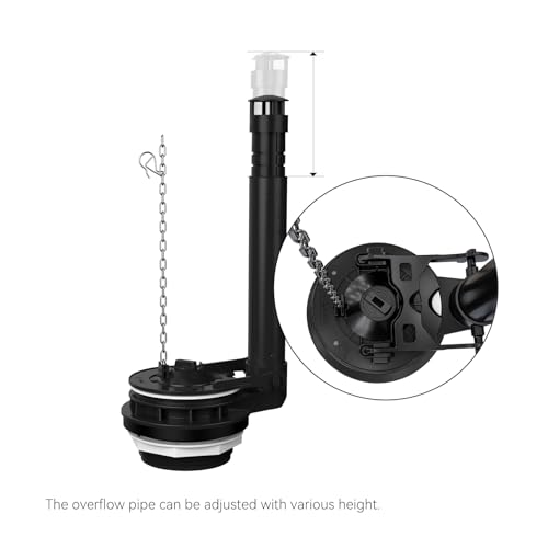 R&T 3-Inch Toilet Flapper Valve Adjustable Flush Volume Toilet Repair Kit for 2-piece Toilet A21026 - color: 3-Inch Flapper Valve