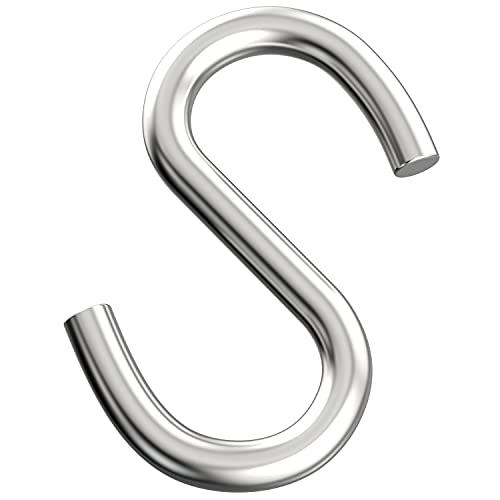 304 Stainless Steel 3 Inch S Hooks Hanging Hook Loads up to 550 lbs 4 Pcs