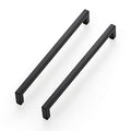 Ravinte Matte Black Cabinet Handles Solid Cabinet Pulls 7-1/2 Inch 10 Pack - color: Black, size: Flat Black 7-1/2'' Hole Center