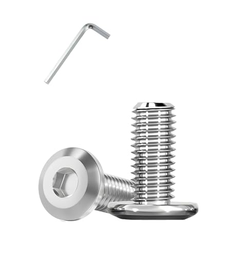 Metuja 1/4-20x5/8 Flat Head Hex Socket Cap Screws Bolts,304 Stainless Steel Fully Threaded Machine Screws with Hex Key (20PCS) Corrosion-Resistant for Furniture/Machinery - size: 1/4-20 x 5/8"