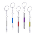 5 Pcs Mini Eyeglass Screwdriver, 4 in1 Watches Mini Precision, Stainless Steel Screwdriver Kit, Eyeglass Repair Set with Keychain,Stainless Steel Alloy Watchmaker Tool (5 colors)