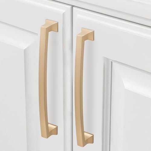 COTYKILEY 10 Pack 6.3 Inch(160mm) Champagne Bronze Cabinet Handles Gold Kitchen Cabinet Pulls Cabinet Door Handles Kitchen Cabinet Hardware - color: Champagne Bronze, size: 6-1/4" Hole Center（160MM）
