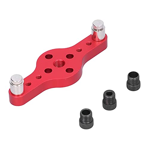 Premium Aluminium Drill Hole Guide Jig, Anti Corrosive Paint, Lightweight and, Multiple Drilling Positions, Comes with 3 Fixing Screws, Ideal for Woodworking DIY