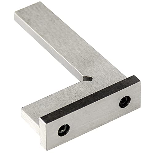Precision Machinist Square 3 Inch Engineer Square 90 Degree Right Angle Ruler Ground Hardened Steel with Seat 3 x 2 Inch - size: 3 x 2 inches