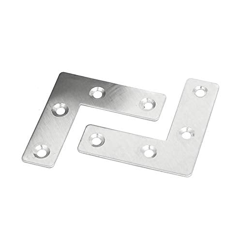 Orgrimmar 36PCS Corner Brace Brackets Plates Metal L Shaped Flat 50x50x1mm
