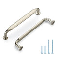 HOME EDIT Brushed Nickel Solid Cabinet Handles & Pulls 5 Inch 10 Pack - color: Brushed Nickel, size: 5 inches Hole Center