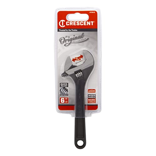 Crescent 6" Adjustable Black Oxide Wrench - Carded - AT26VS - size: 6 inch