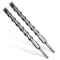1x12 SDS-Plus Rotary Hammer Drill Bit, Carbide Tip 4-Cutter for Brick,Stone & Concrete, Packed of 2pcs. - size: 1x12" (2pcs)