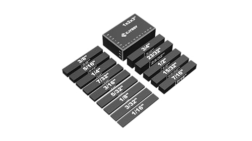 Setup Blocks Woodworking Tools - 15 PCS Height Gauge Block Set with Precision Ruler-Marked Bars, Table Saw Accessories (Large) Graving tools