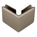 Brixwell Beveled Style 90 Degree Glass To Glass Clamp Brass, Brushed Nickel - color: Brushed Nickel