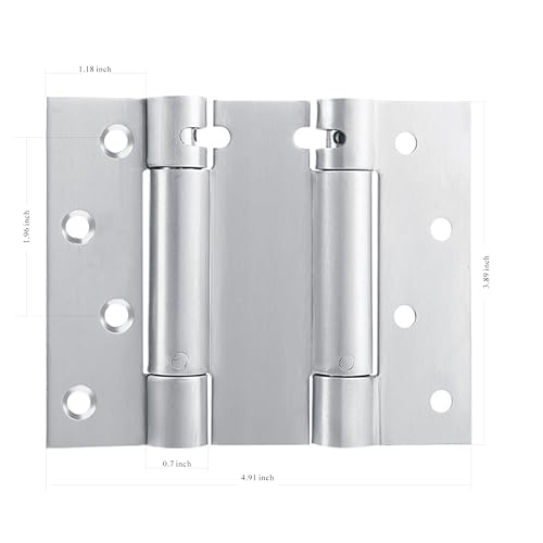 4-inch Double-Acting Spring Door Hinges, Heavy-Duty Ball-Bearing self-Closing Stainless Steel Double-Acting Spring Hinges, 2 Pieces