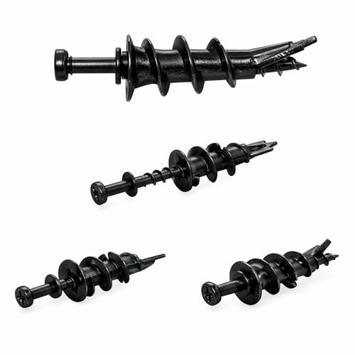 30Pc Self Drilling Black Drywall Anchor and Double Headed Hanger Screws Kit - size: #8 - 15B