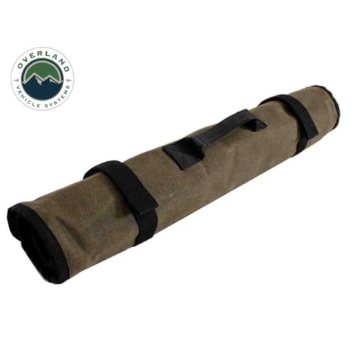 Overland Vehicle Systems Rolled Socket Organizer Storage Bag - #16 Premium Waxed Canvas - Storage for 50 sockets and 10 extra storage pockets for Ratchets