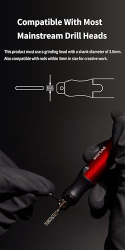 DSPIAE Portable Electric Sanding & Sharpening Pen – 3-Speed Mini Drill & Hobby Tool for Resin, Jewelry, DIY Crafts, Fine Polishing, Detail Grinding, 3mm Drill Compatible, Pen Sander Kit