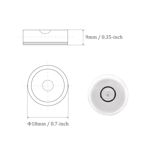 3pcs Small Circular Bubble Spirit Levels - [18mm Diameter 9mm Thickness] Mini Round RV Level Leveling Tools for Travel Trailer Turntable Camera, White - color: White, size: 18mm x 9mm