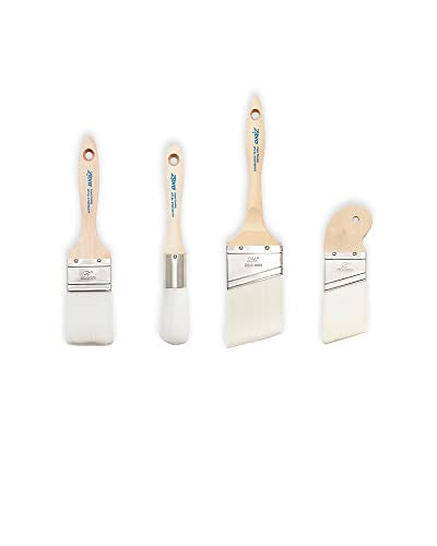 Zibra 4-Piece Furniture Paint Brush Set, Pro Grade, for Refinishing Projects and Painting Furniture - style: Furninture Refinishing
