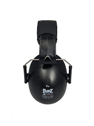 BANZ Kidz Earmuffs 2 Years & Older - Loud Noise Cancelling, Size Adjustable - color: Black