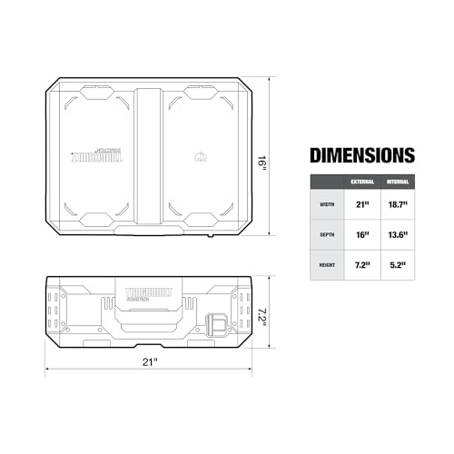 ToughBuilt StackTech 1 Drawer Tool Box, Stackable Organizer, 75 lb Capacity - size: Standard