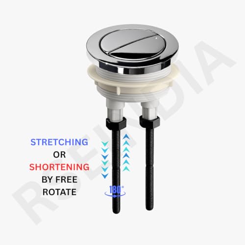48 mm Dual Flush Valve Replacement Button,topper,pusher for Glacier Bay,AquaSource and other Dual Flush Toilets Designed for Tank Lid Mount,Half/Full Flush mechanism with 304 Steel Spring