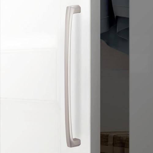 10 Pack 10 inch(254mm) Brushed Satin Nickel Kitchen Cabinet Handles Cabinet Pulls Sliver Drawer Pulls Kitchen Cabinet Hardware Handles Dresser Handles - color: Brushed Satin Nickel, size: 10'' Hole Center(254mm)