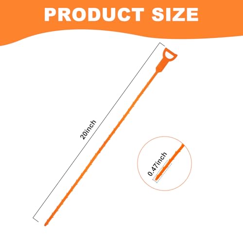 Drain Snake Clog Remover - 4 Pack 20 Inch Flexible Hair Tool - style: Drain Snake 4pcs
