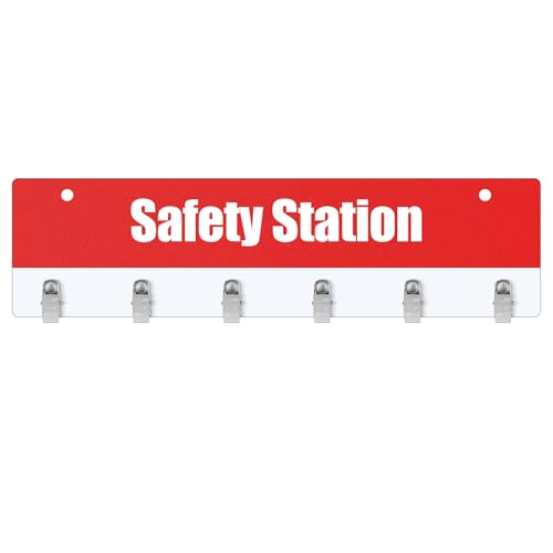 Honeydak Cut Glove Station Wall Mount - style: Red 6 Clips Style