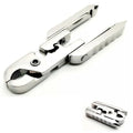 OULIGET Stainless Steel Folding Maintenance Multifunctional plier,Portable Key Chain Mini 10 in 1 Pliers,Pocket Screwdriver Camping Folding Pliers,1 Piece