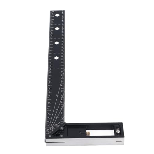 Multi Angle Measuring Ruler, Square Quilting Ruler, Aluminum Alloy, Sturdy Construction, Lightweight, Compact, Easy to Carry, Versatile Combination Square for Carpentry,