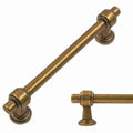 Amerdeco 10 Pack Antique Brass Cabinet Pulls 5 Inch(128mm) Hole Center Drawer Pulls Cabinet Hardware Kitchen Cabinet Handles for Bathroom ZH0069 - color: Antique Brass, size: 5" Hole Center