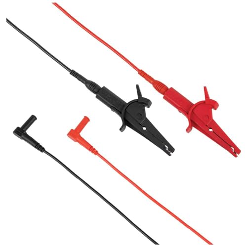 Klein Tools 69381 Alligator Clip Test Leads, Heavy-Duty Banana Plug Replacement Leads, 3-Foot